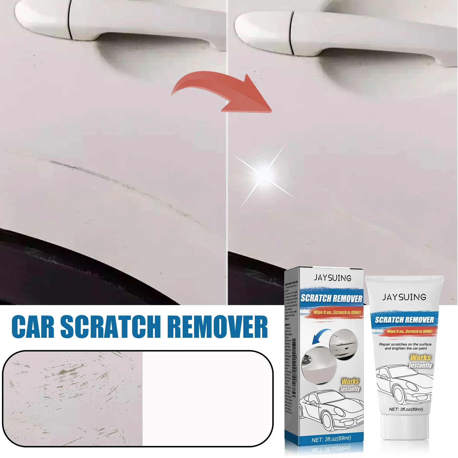 น้ำยาลบรอยขีดข่วนรถยนต์ น้ำยาลบรอยขีดข่วนรถยนต์สำหรับยานพาหนะ ขัดเคลือบเงา นาโนสปาร์คเคิล ผ้านาโนสปาร์คเคิล น้ำยาซ่อมรอยขีดข่วนรถยนต์