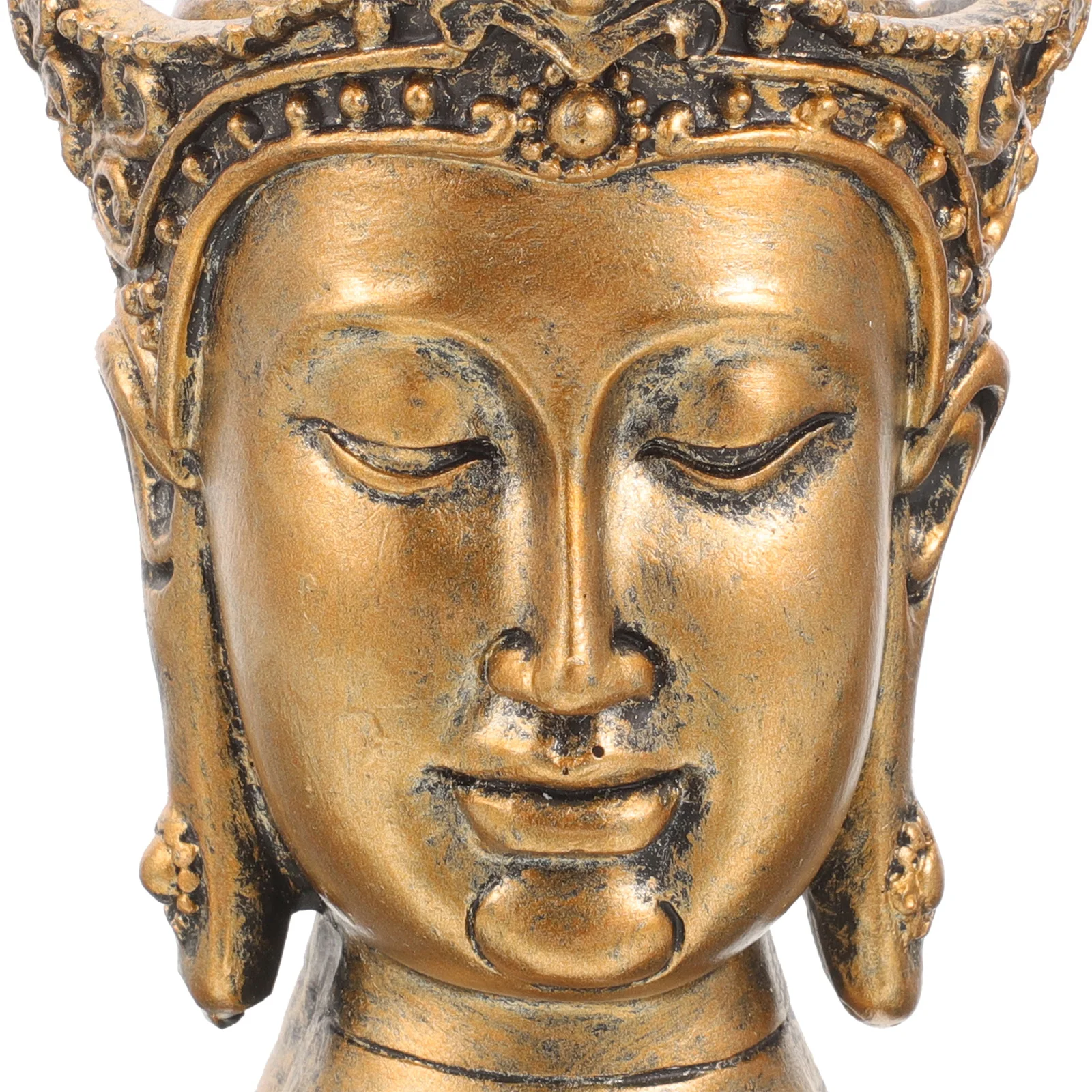 

Resin Buddha Head Decoration Long Lasting Zen Culture Gift Home Office Table Decor Buddha Decor Zen Decoration