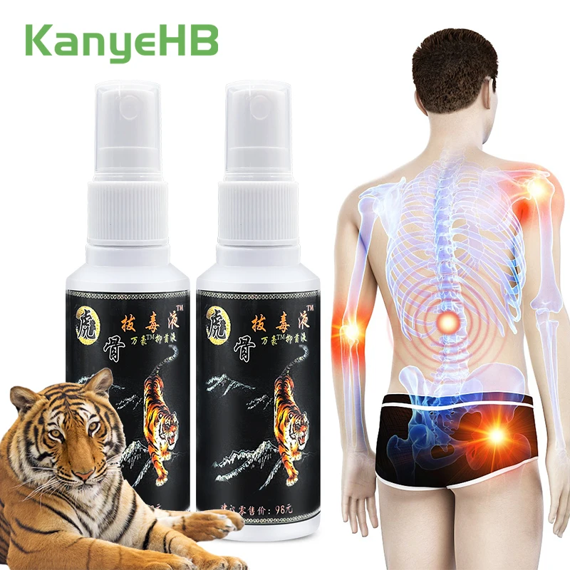 

2pcs Chinese Medicine Relieve Pain Tiger Oil Spray Relieves Rheumatism Joint Spine And Lumbar Pain Bruises Swelling Spray A1205