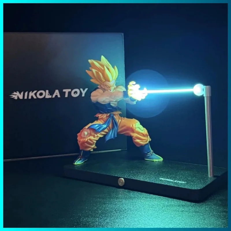 

In Stock Hot Nikolatoy Dragon Ball Kakarotto Son Goku Kamehameha Wave Magnetic Lamp Model Decoration Anime Peripheral Toys Gifts