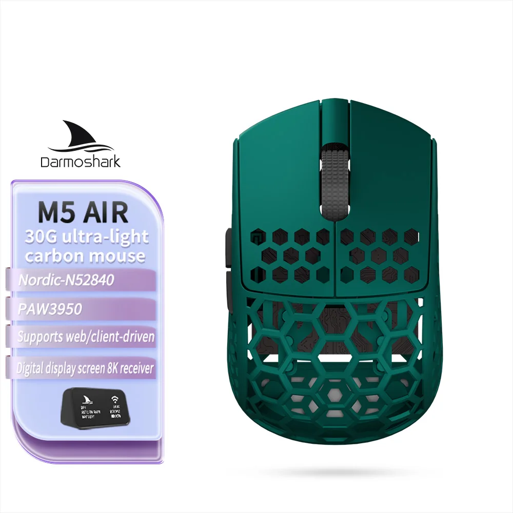Darmoshark M5Air V2 Forged Carbon Fiber Gaming Mouse Wireless 8K