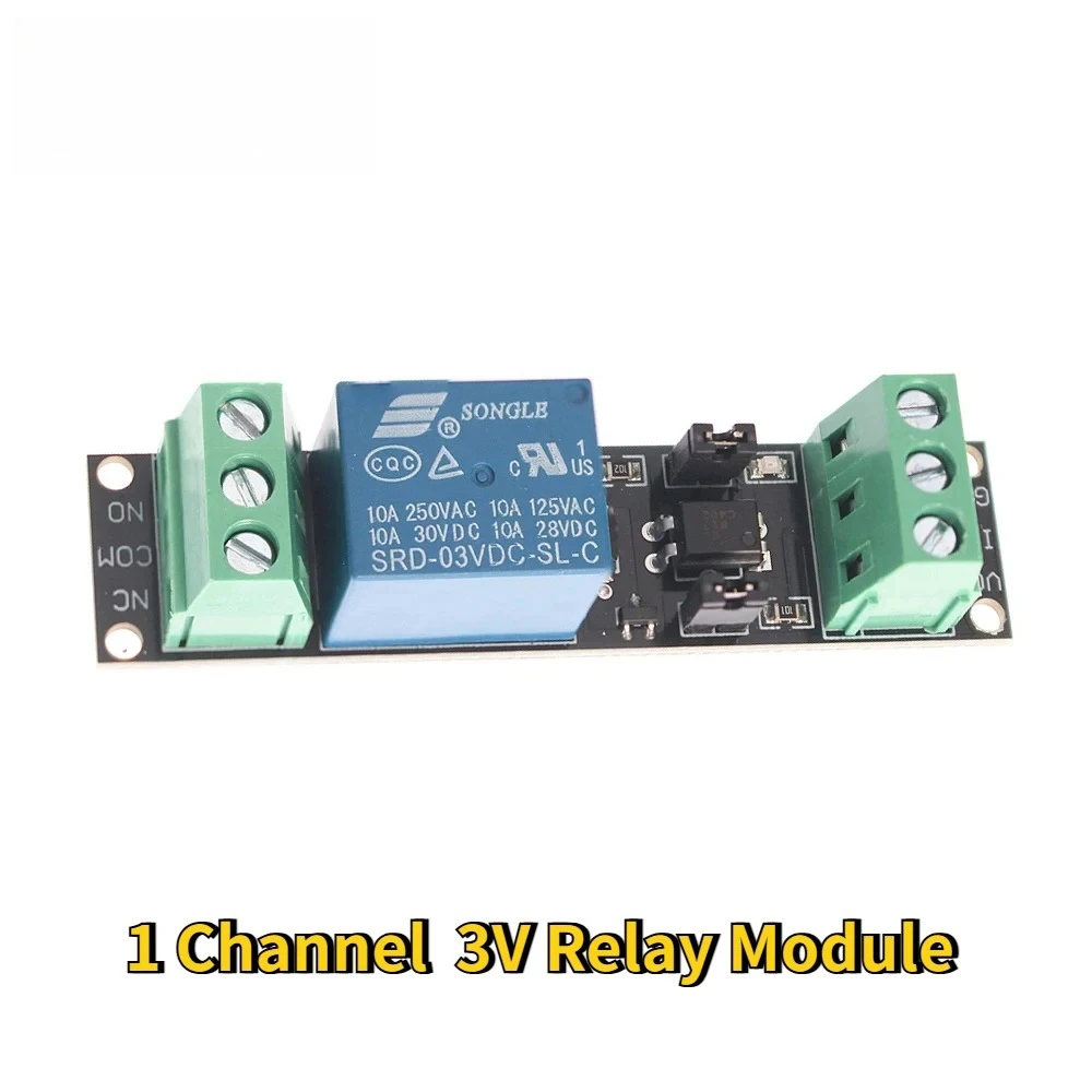1-Channel 3V Relay Module Optocoupler Isolation High/Low Level Trigger Drive Control Module for Arduino/Raspberry Pi