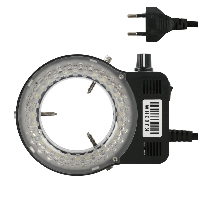 56 LED regulowany mikroskop ściemniacz lampa pierścieniowa oświetlacz lampa HDMI laboratorium przemysłowe wideo stereofoniczny mikroskop trójokularowy kamera