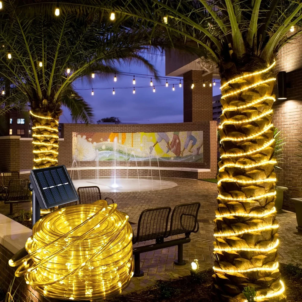 

Solar String Light Outdoor Tube Rope Lights Waterproof Tube Lights for Outdoor Home Garden Decor Christmas Wedding Led Lights