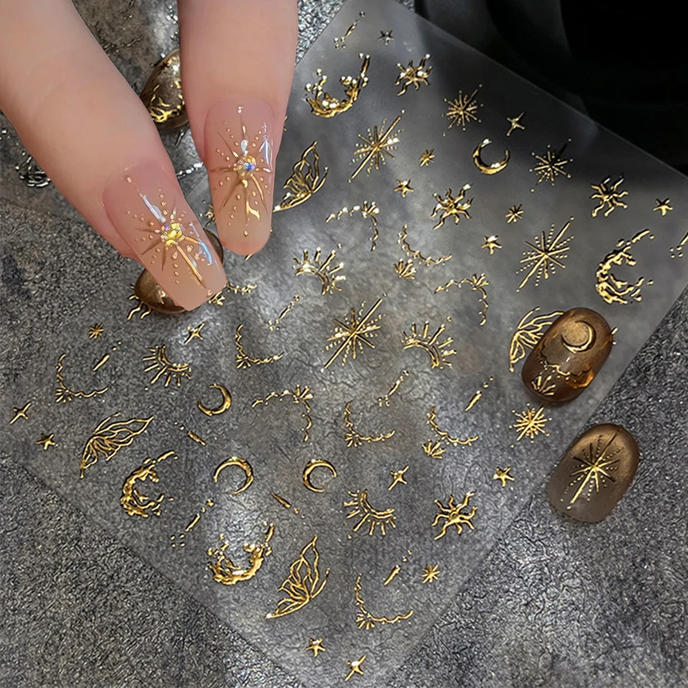 Adesivos de Unha 3D Estrela e Lua: Guia Definitivo para Manicure Y2K e Bohemia
