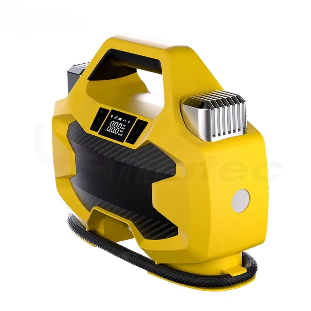 مضخة هواء للسيارة مصنوعة من مادة ABS 12 فولت مع شاشة LED رقمية ومنفاخ إطارات ذكي لكرة الدراجة النارية #5