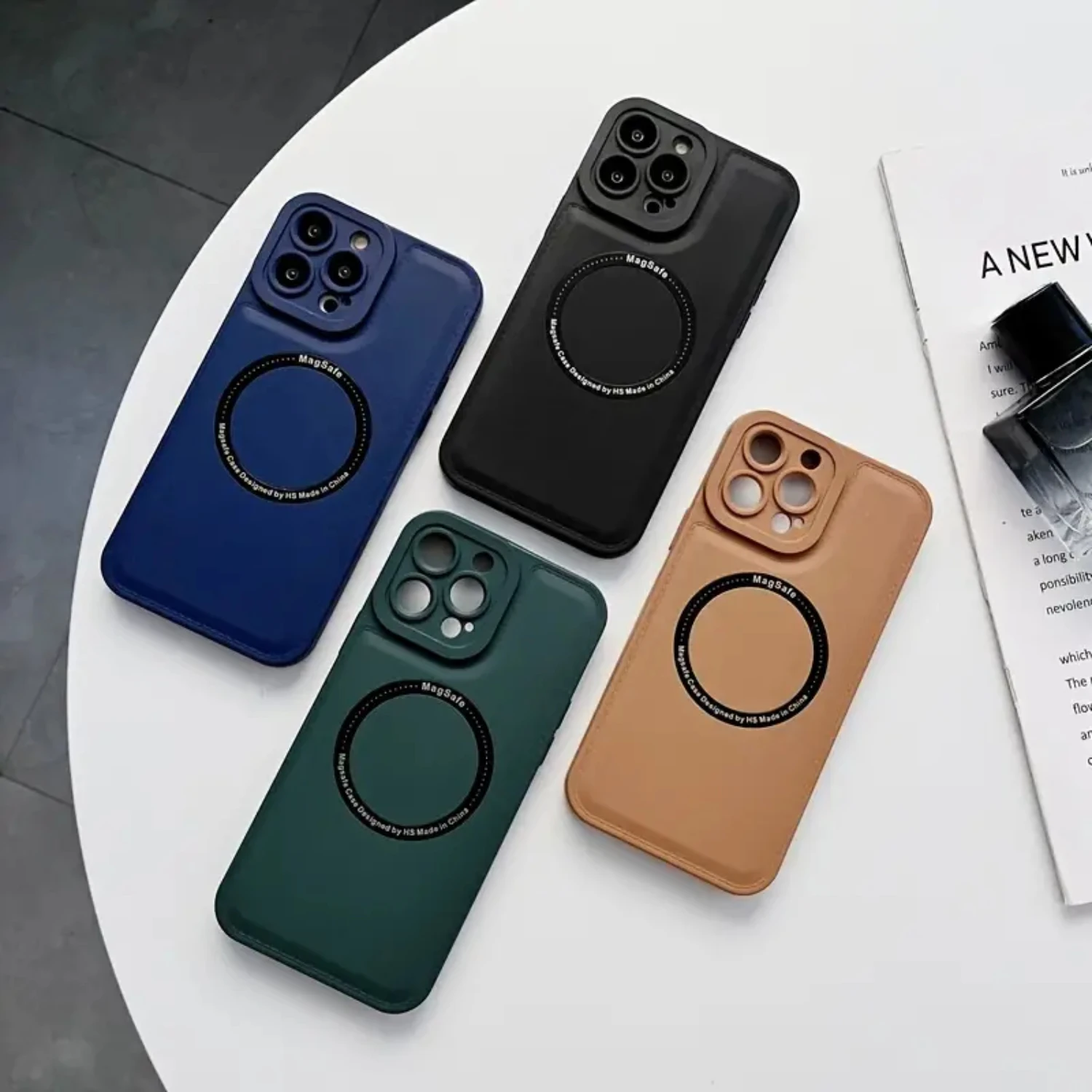 

Ultra Premium Soft and Stylish Artificial Leather Phone Case with Enhanced Grip and Shock Absorption Technology for iPhone 14 Pl