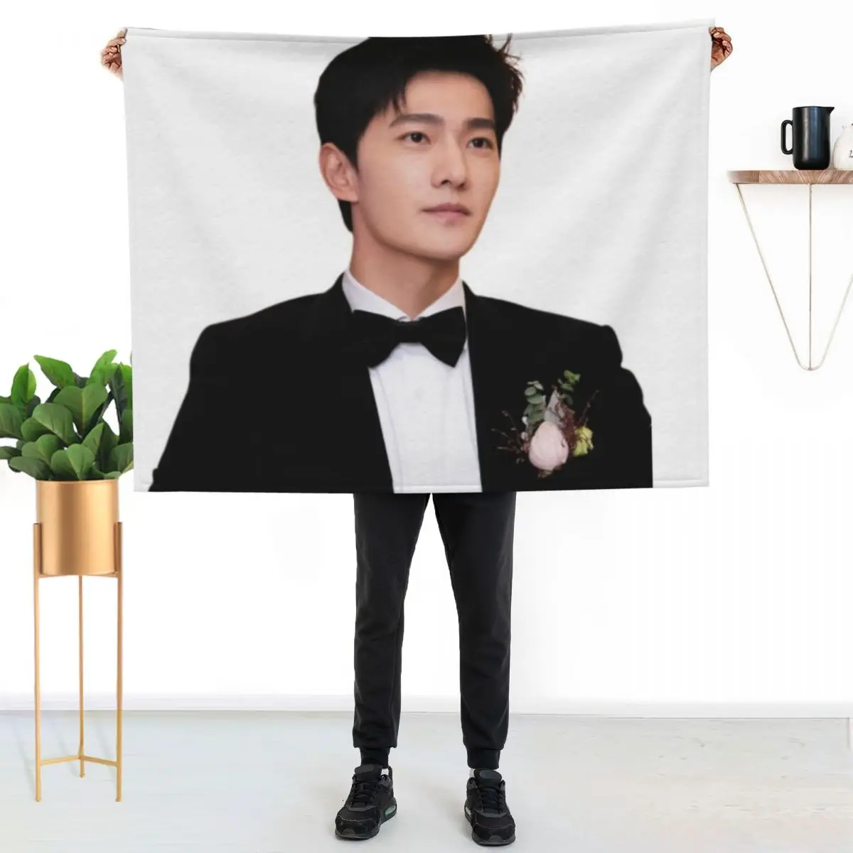 Yang Yang IN SUIT From YOU ARE MY GLORY (2021) Throw Blanket couch cozy soft plush fuzzy picnic outdoor blanket