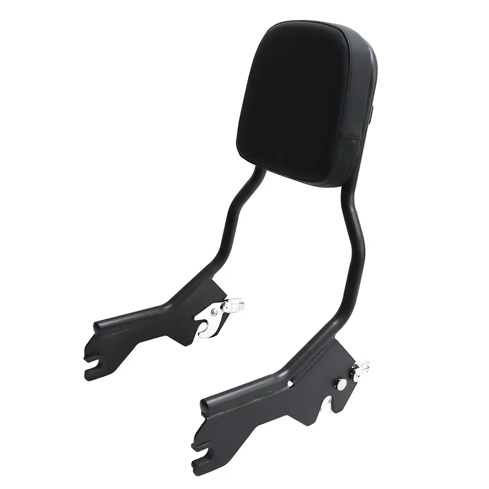 

Motorcycle Black Standard Upright Sissy Bar Backrest Pad Kit For Harley Softail FLDE FLHC FLHCS FLSL FXBB 2018-2022 2020 2021