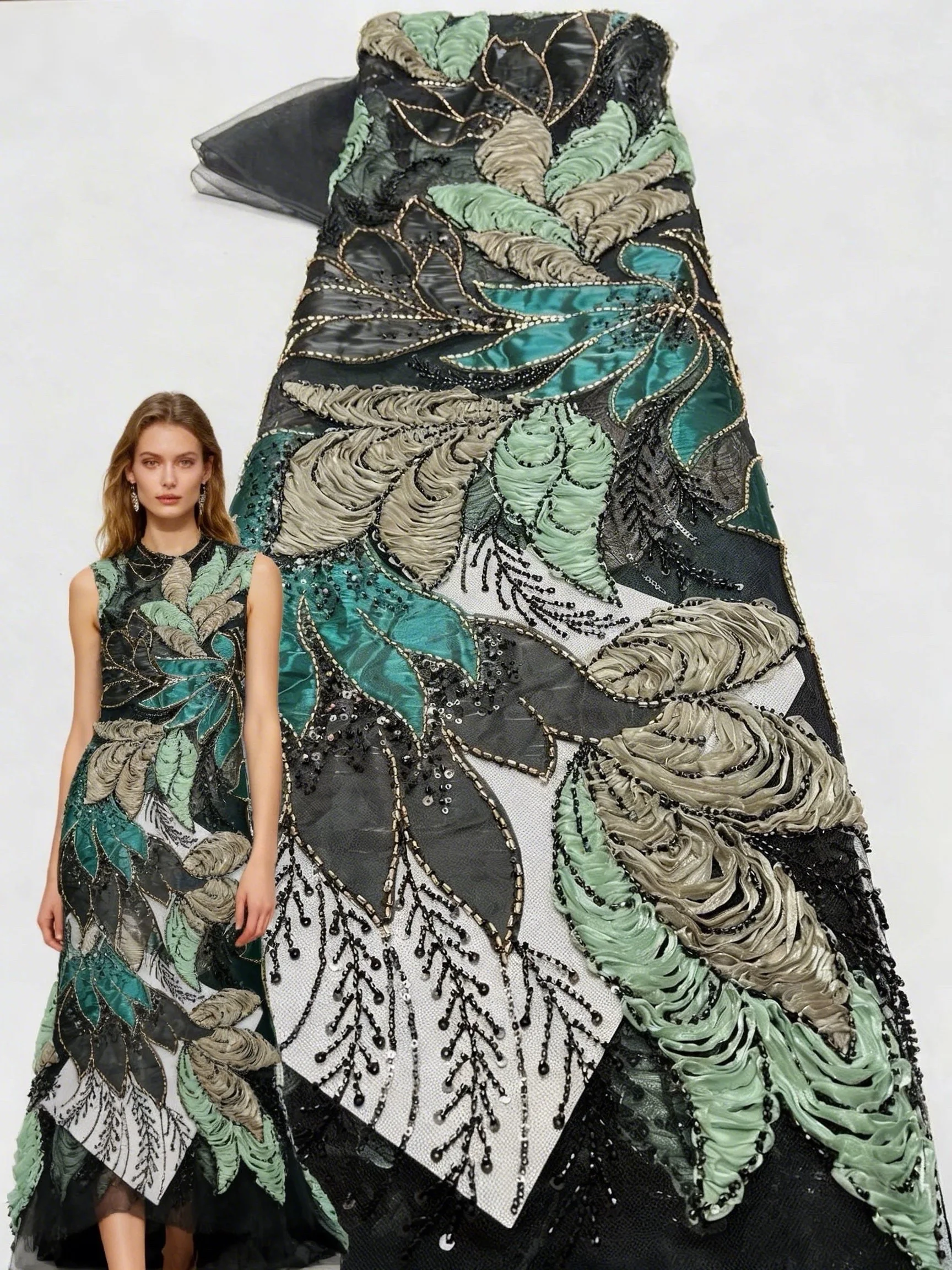 

Африканское французское кружево с пайетками, нигерийское тюлевое кружево, роскошный шифоновый материал 2026 года, вышитое бисером кружево для пошива платьев