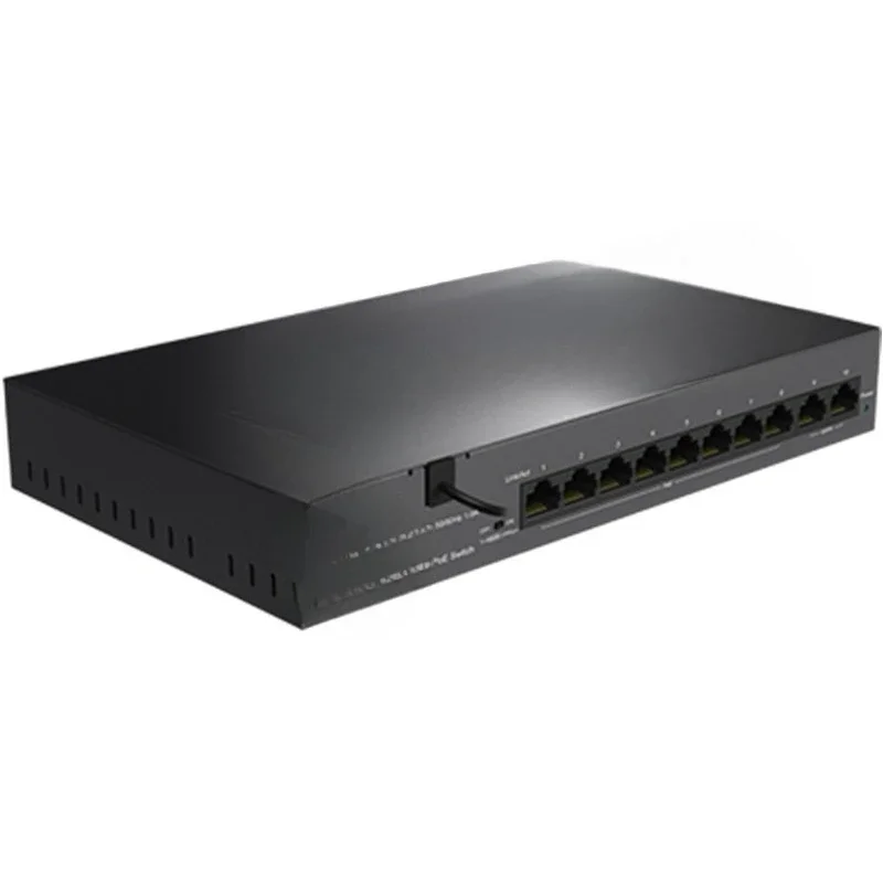 

P 10 port monitoring 100M PoE switch 8 port POE standard power supply double uplink