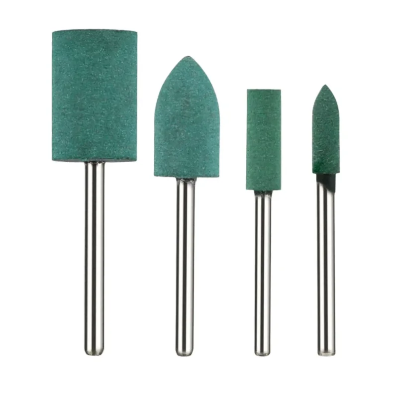 100PCS Rubber Polishing Head Set 3mm Handle Rubber Grinding Head Abrasive Polishing Accessories Suitable for Dremel Rotary Tools