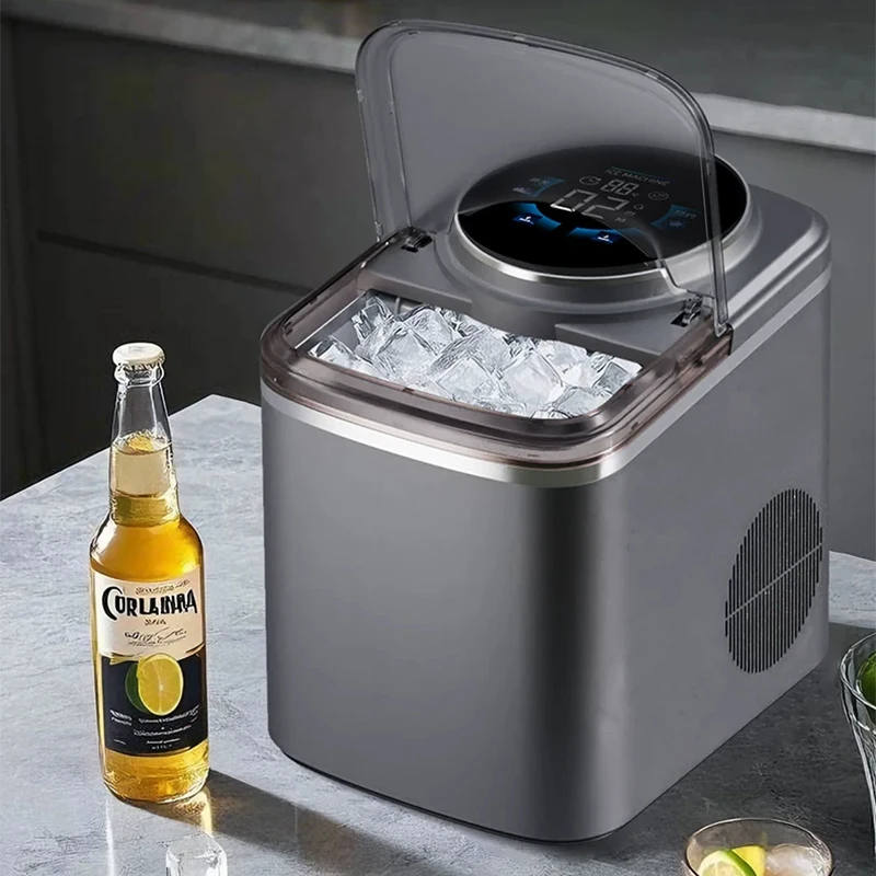 16KG Daily Output Household Ice Maker Compact Portable Cube Ice Making Machine Kitchen Summer Appliance