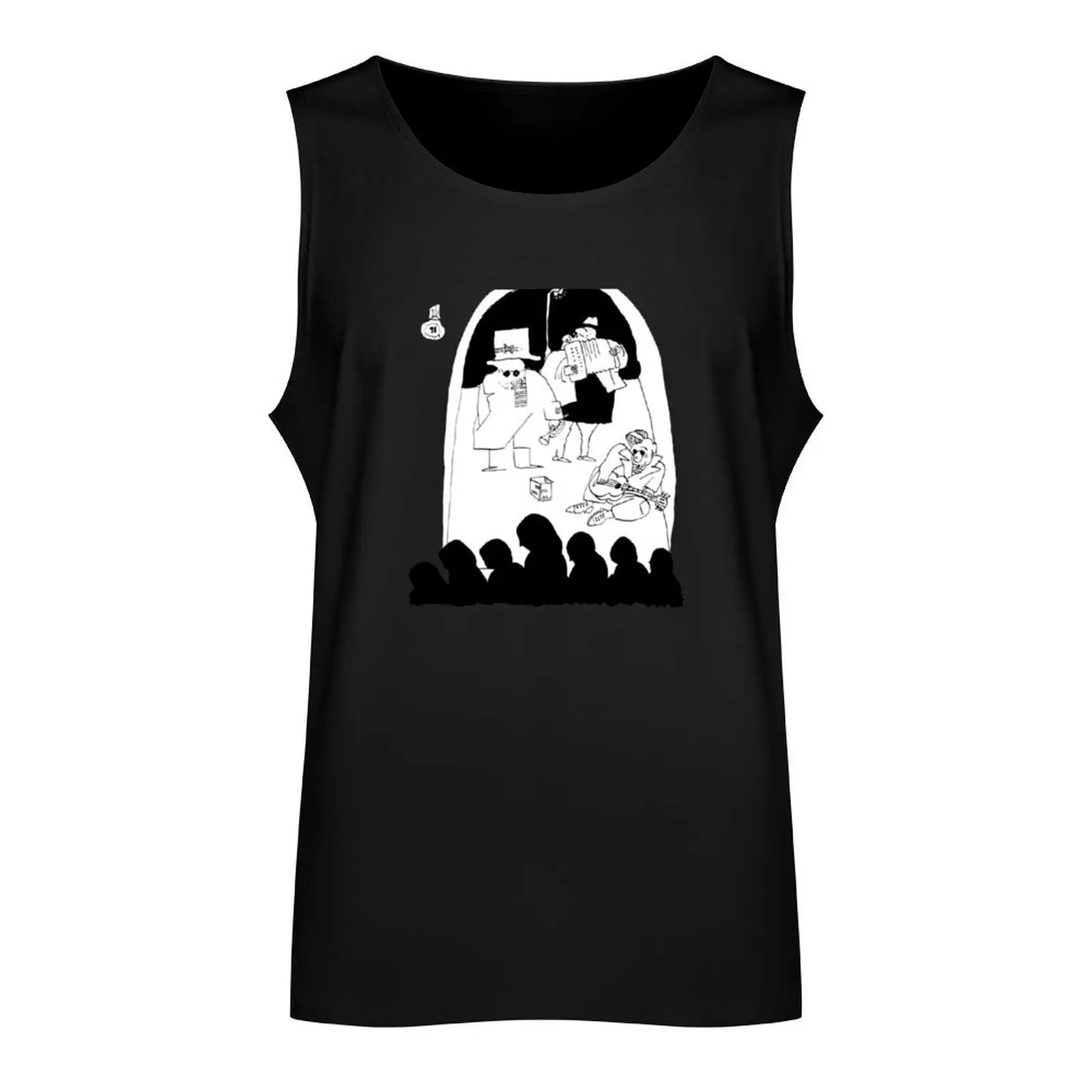 Retro Street Musicians Tank Top bodybuilding men t-shirts for men