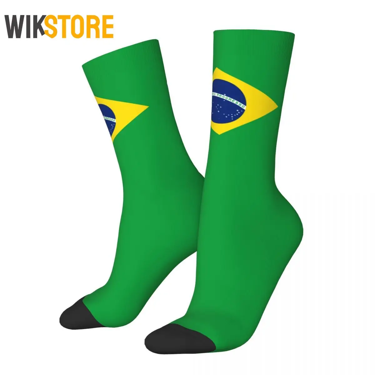 

Crazy Design Women Men Male Brazil Flag Socks Non-slip Skateboard Socks Breathable Cute Sock