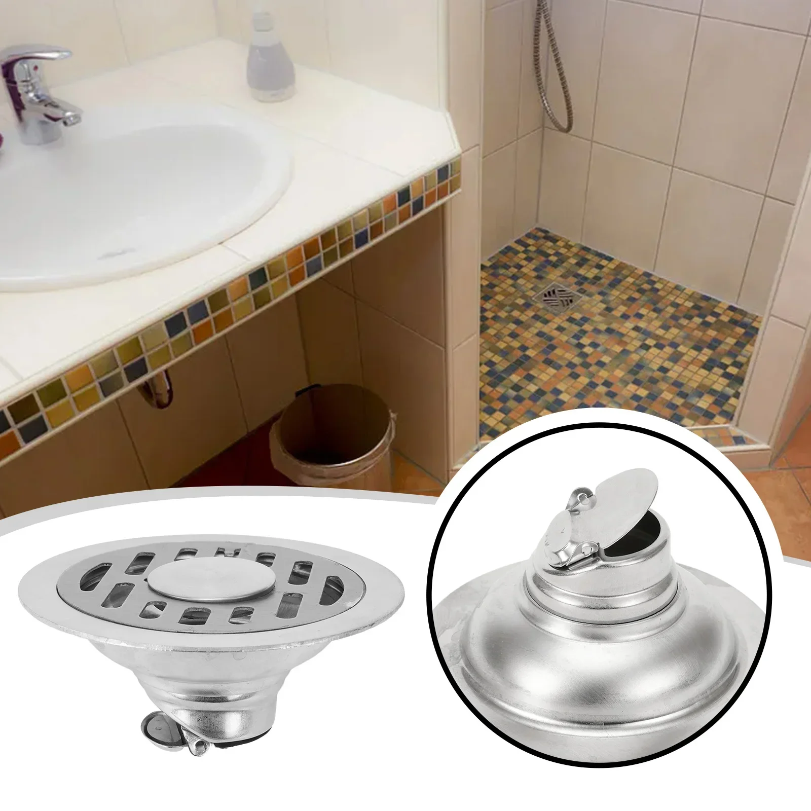 Stainless Steel Floor Drains Anti-odor Drainer Shower Strainer Cover Bathtub Ground Leakage Kitchen Bathroom Hardware Accessorie