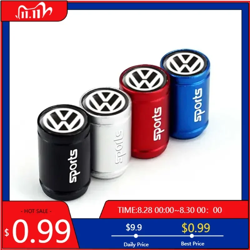 

Hub Caps 4PCS Car Wheel Tire Air Valve Caps Stem Cover For Volkswagen Passat Santana Touareg Tiguan GTI Rline Jetta Beetle Sciro