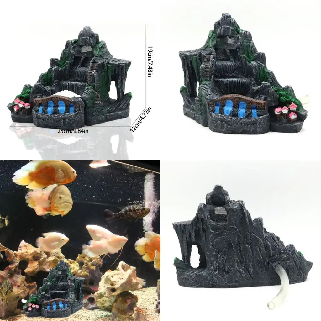 

Искусственные растения для аквариума, пейзаж, аквариумы, украшения для аквариумов, террариума, креветки, водопад, украшения,