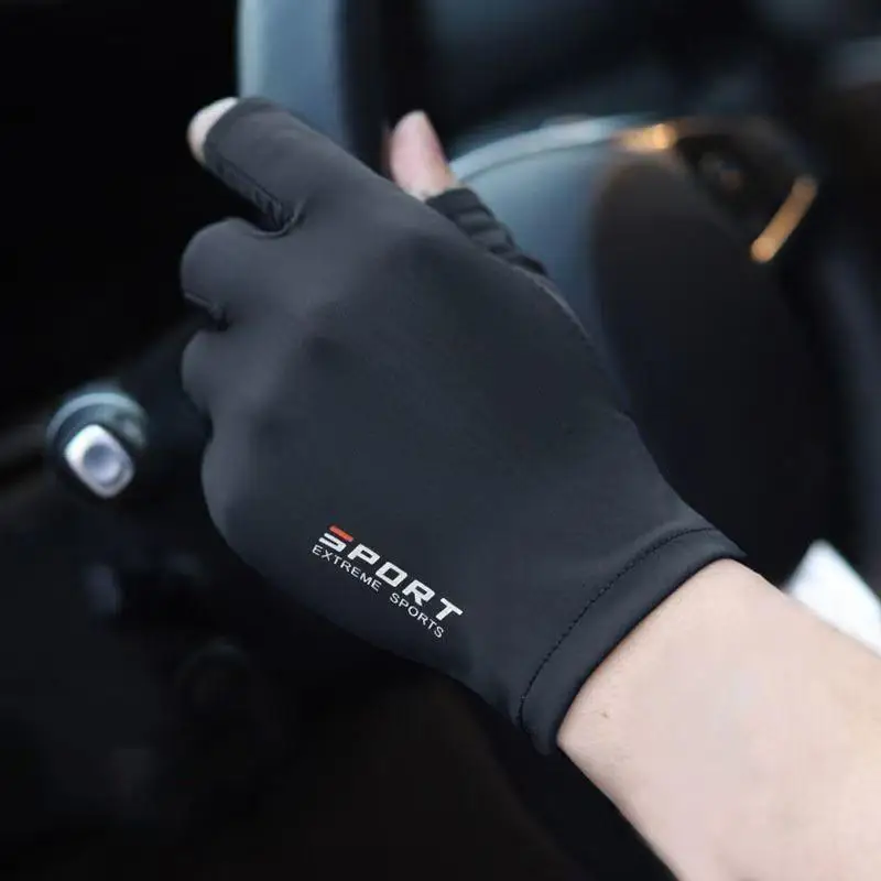 

1 Pair Breathable Sun Protection Gloves, Ice Silk Thin Touch Screen, UV Resistant for Fishing Motorcycle Outdoor Activities