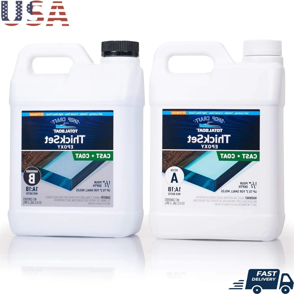 

Thickset Epoxy Resin Kit Deep Pouring River Tables Art Casting UV Resistant Self-Leveling Clear 1:1 Mixing Ratio