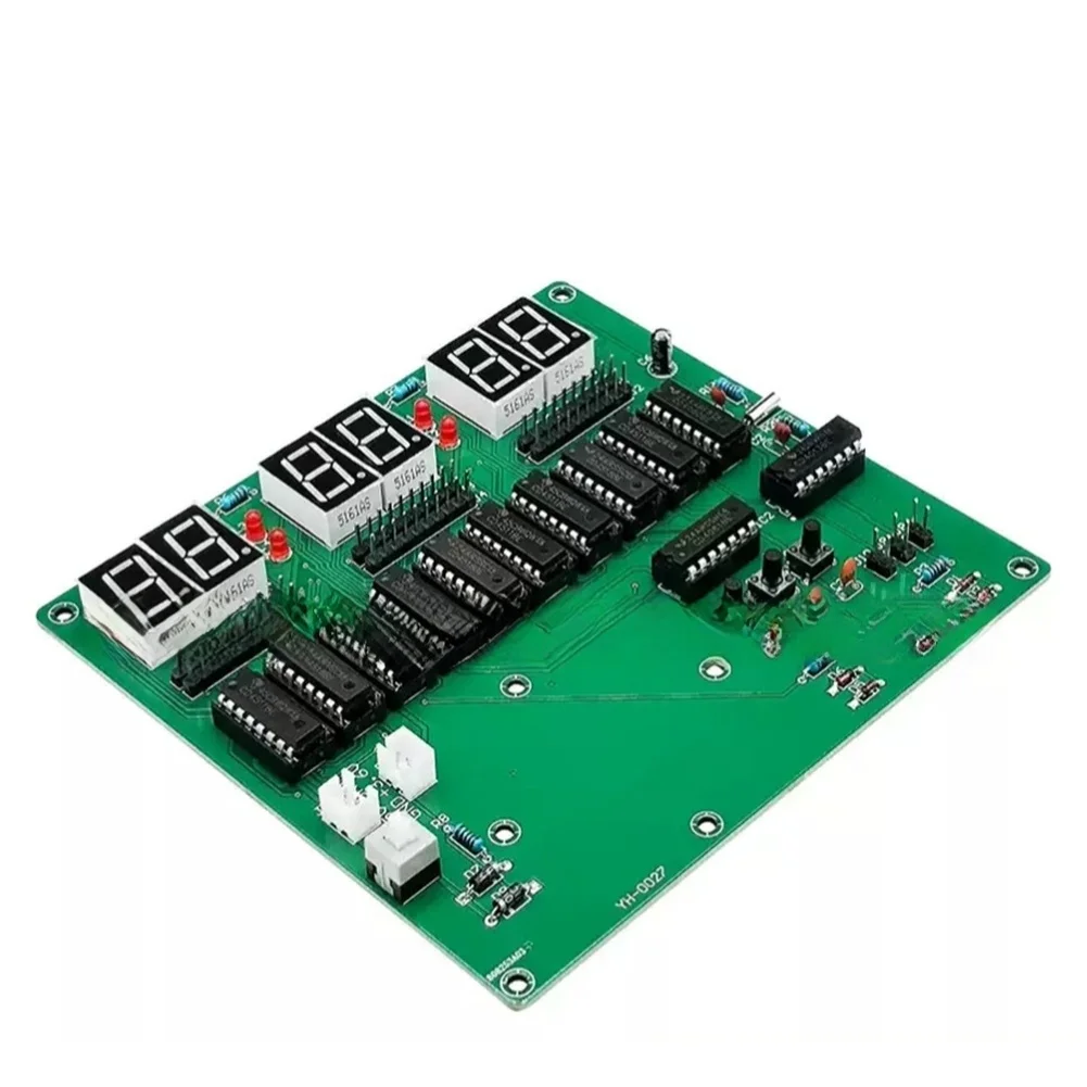 6 Digit Digital Clock Construction Kit for Learning Electronic Assembly Timing Circuits and PCB Component Placement