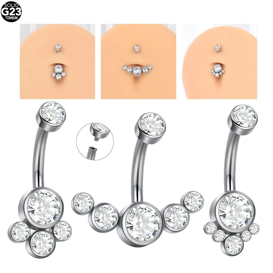 1PC Titanium Butterfly Heart CZ Navel Belly Button Rings Piercing for Women 14G Marquise CZ Belly Ombligo Piercings Sexy Jewelry