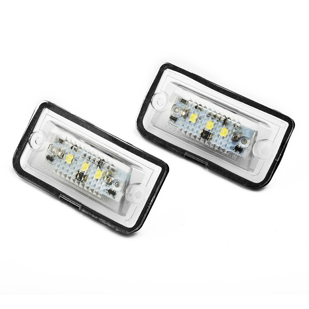 

Lamp License Plate Lights Low Consumption C-Class W203 Sedan Easy To Install Energy Saving 2Pcs Set White 6000K