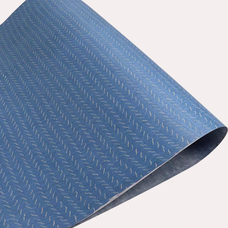 قشرة خشبية هندسية - خشب أزرق عريض العرض بنمط حبيبات فريدة من نوعها بسمك 0.25 مم الطول: 58 × 250 سم #4