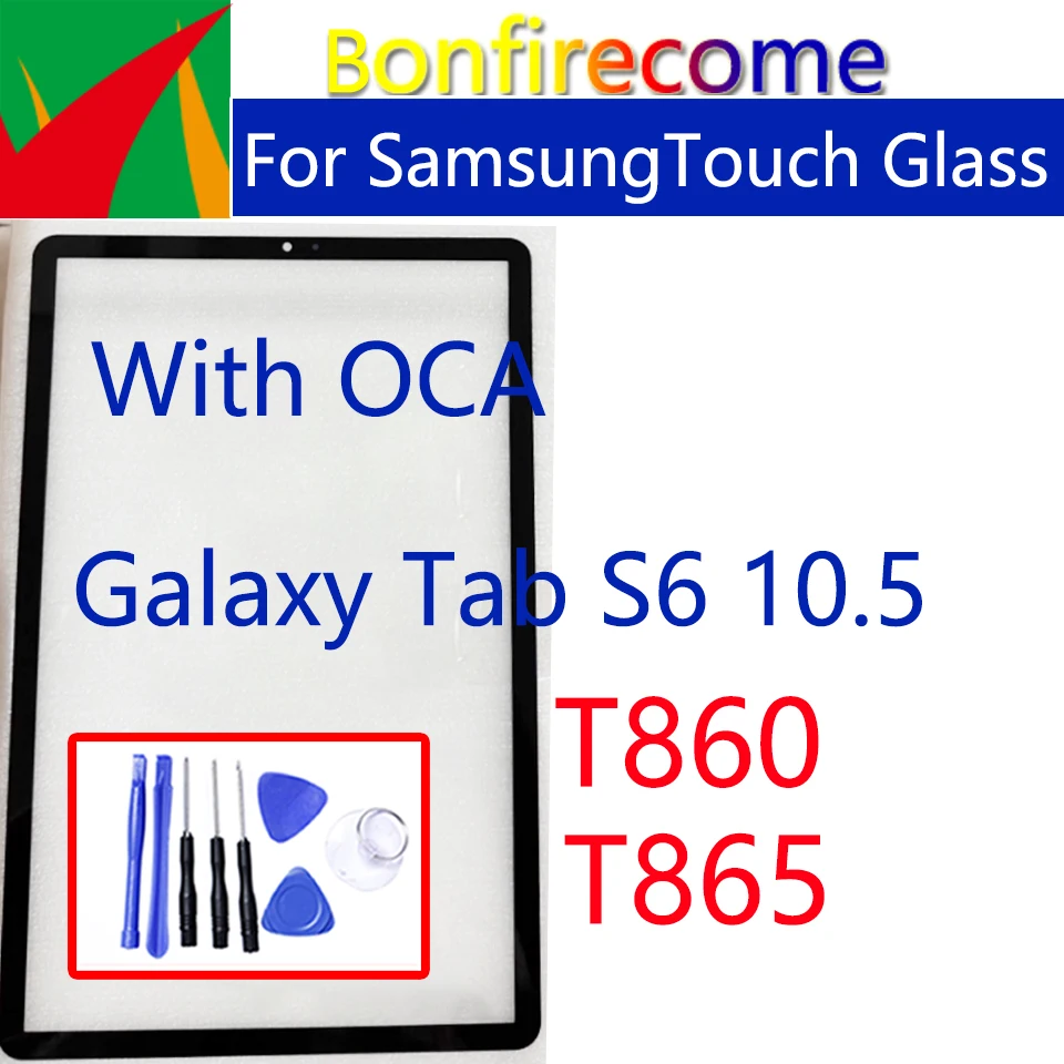 

Front Outer Glass OCA Lens For Samsung Galaxy Tab S6 10.5 T860 T865 T867 Tablet LCD Touch Screen glass Replacement