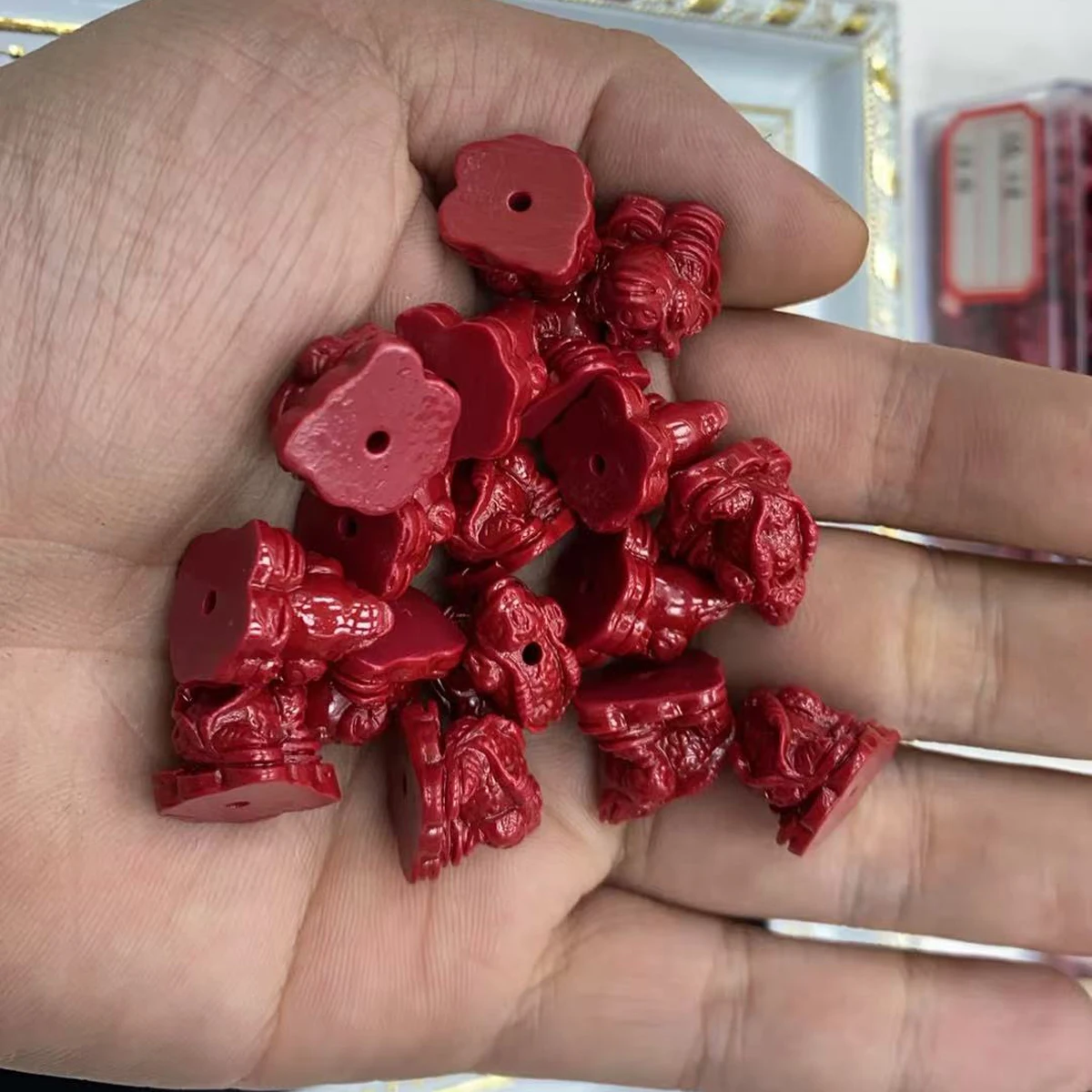 10pcs Natural Coral Beads Toad Red Artificial Coral Loose Beaded for Making DIY Jewelry Necklace Bracelet Accessories 12x22mm