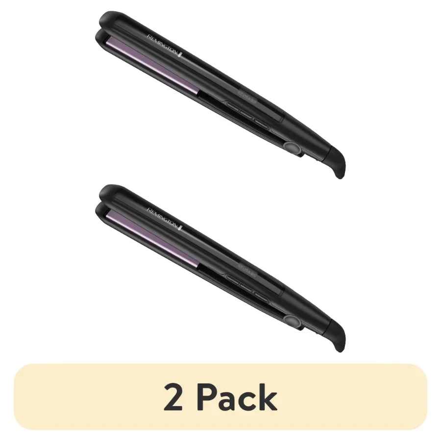 (2 pack)  1” Flat Iron with Anti-Static Technology,floating ceramic plates