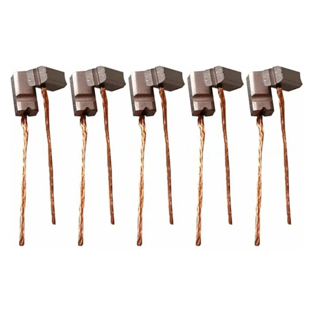 New 10pcs 4*5*10mm DC Motor Carbon Brushes Wire Leads Generator Generic Electric Motor Brush Replacement DC12-24V