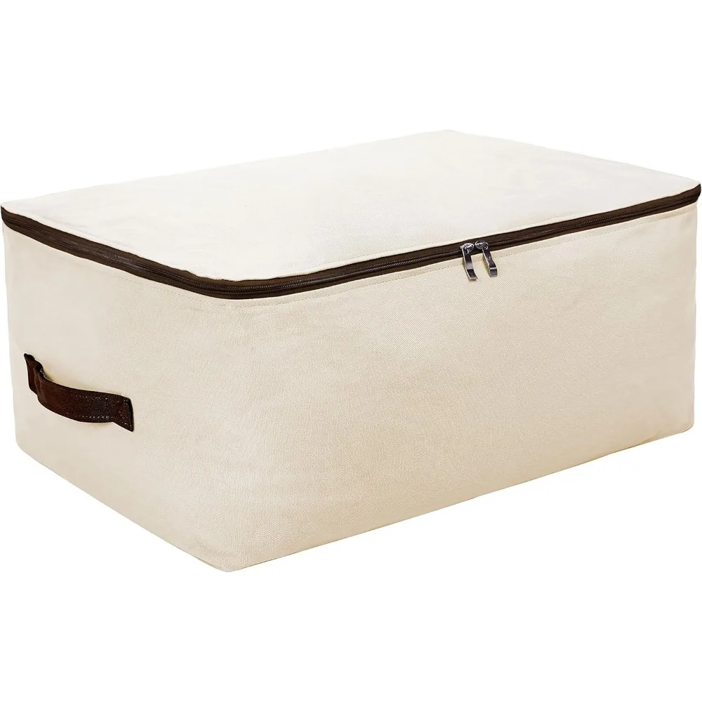 

large canvas soft bedding, garment storage organizer bag for wardrobe, oversize breathable soft bags for queen/king size blanket