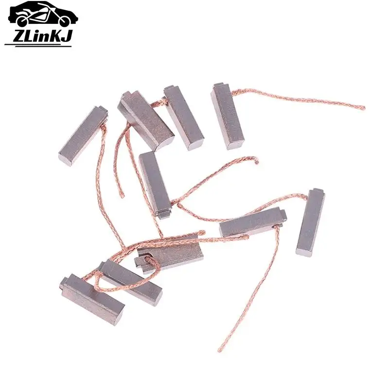 10pcs 5*7*19mm Electric Generator Carbon Brushes Car Alternator Power Tools Car Regulator Low Copper