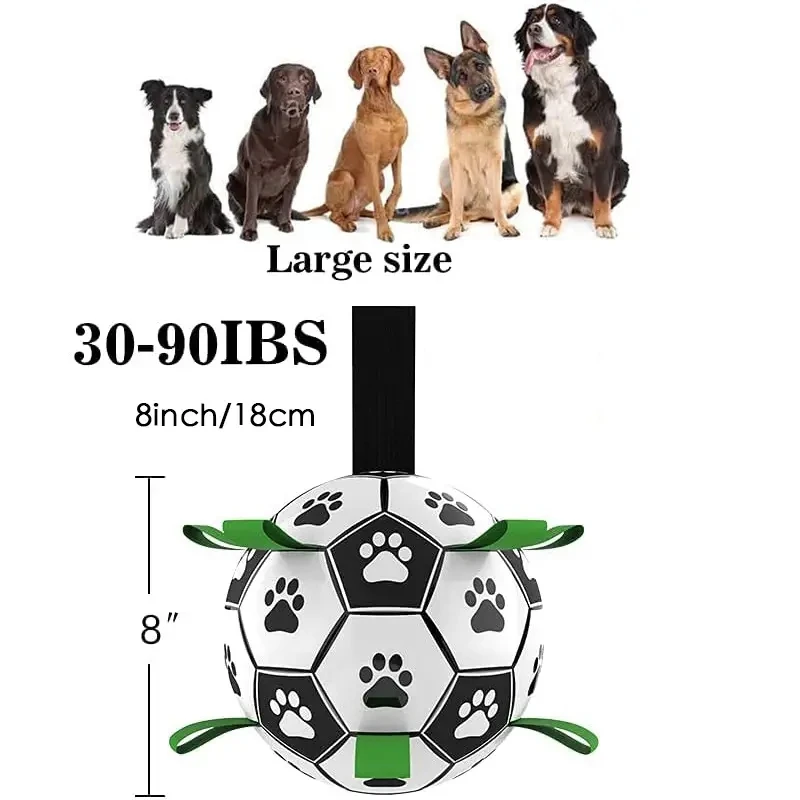 Pelota de juguete para perros، pelota de allenamiento para mascotas، pelota de futbol de alto rebote، juguete infable reciclab #5