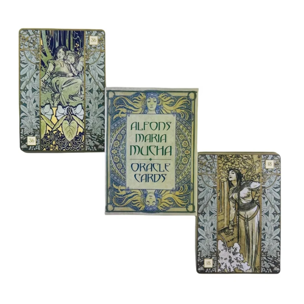 Alfons Maria Mucha Oracle Cards Divination Deck English Vision Edition Tarocchi Gioco da tavolo