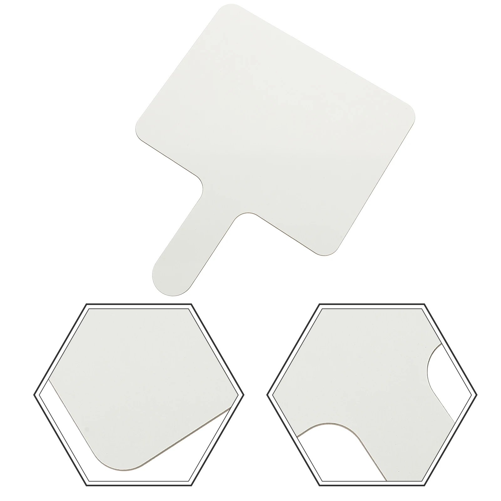 

Double Sided Handheld Whiteboard Dry Erase Paddle Blank Board Classroom Game Props Reusable Student Answer Paddle Small