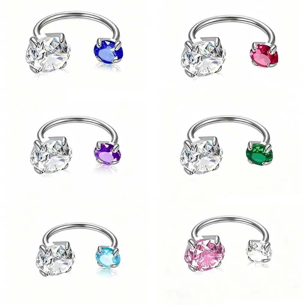 6/9/15pcs Stainless Steel Ear Piercing Jewelry Tool Set Rhinestone Minimalist Piercing Taper Ball Grabber 8/10mm Zirconia