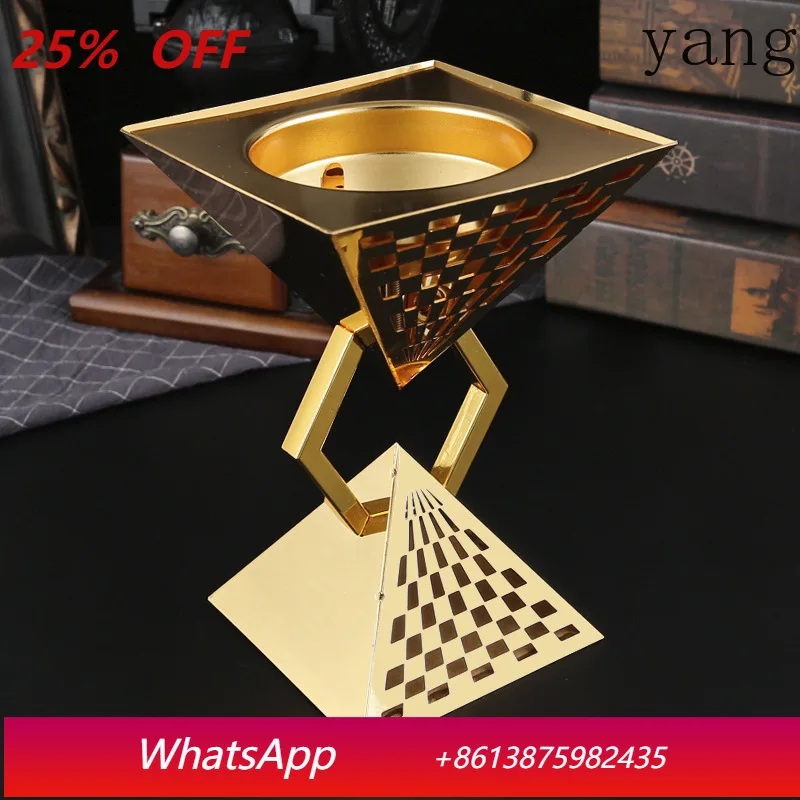 

CX golden incense burner tea ceremony zen home decoration