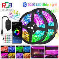 ColorRGB, LED Strip Lights 10M 15M, Music Sync Color Changing RGB LED Strip 24-Key Remote,APP Control, SMD5050, For TV PC Home