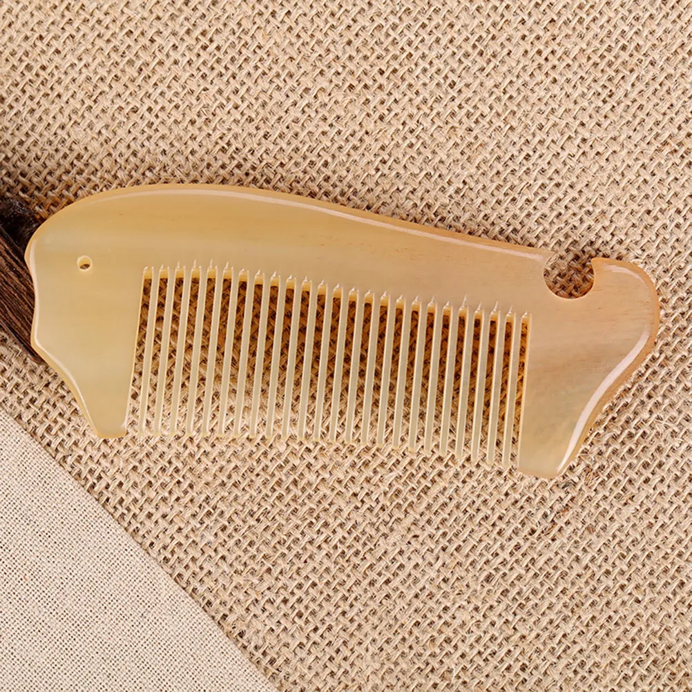 Natural Sheep Horn Hair Comb Unique Vein Pattern Anti Static Smooth Comb Promotes Scalp Circulation Prevents Hair Fall Women