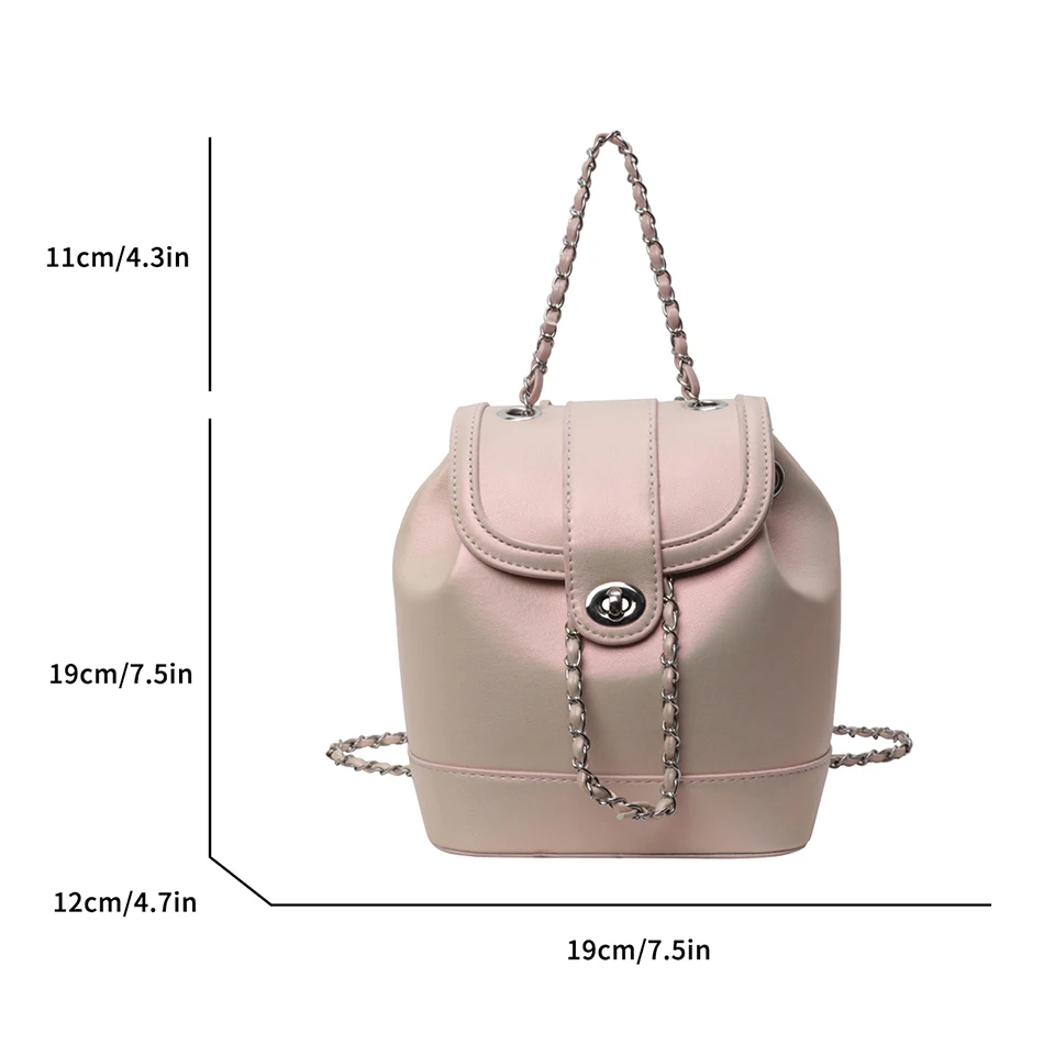 2024 new popular all-in-one pure color PU female backpack, shoulder bag. Fashion design, business shopping trips