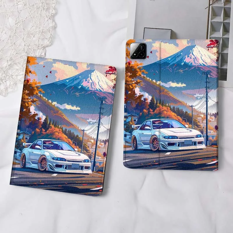 Anime car illustration Tablet Case For Xiaomi Redmi Mi Pad 4 5 6 7 8 K SE Mini Pro Plus Max 10.1 11.2  inch