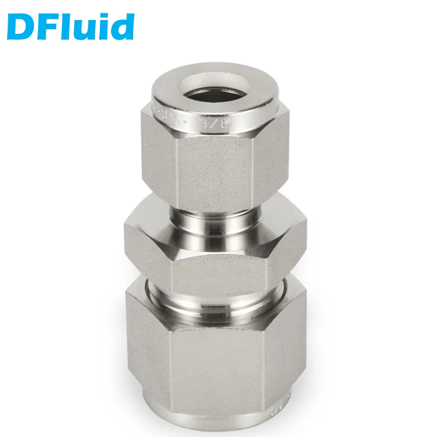 Stainless Steel 316 Reducing UNION Double Ferrule Compression Fitting 30MPa 1/8