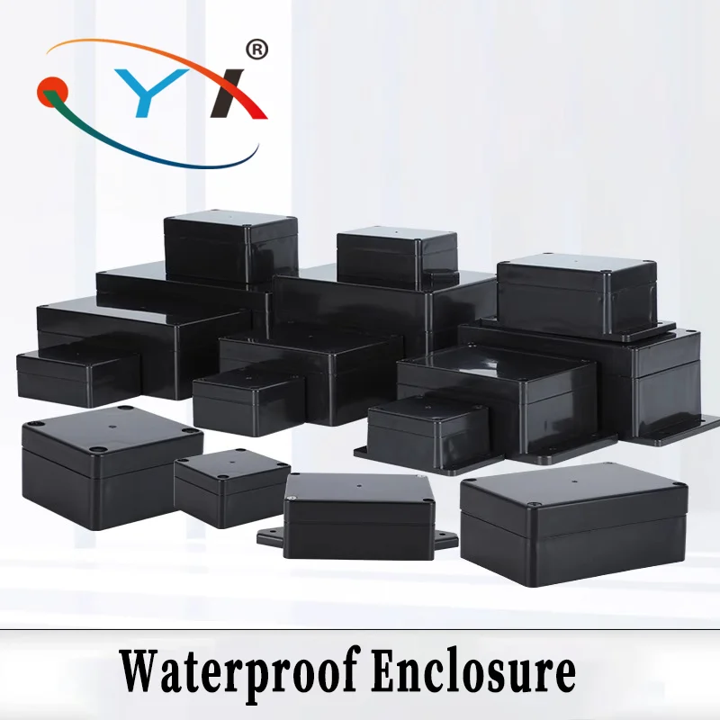 Outdoor ABS plastic power distribution box Electrical power box Industrial fire control flameproof junction box Black waterproof