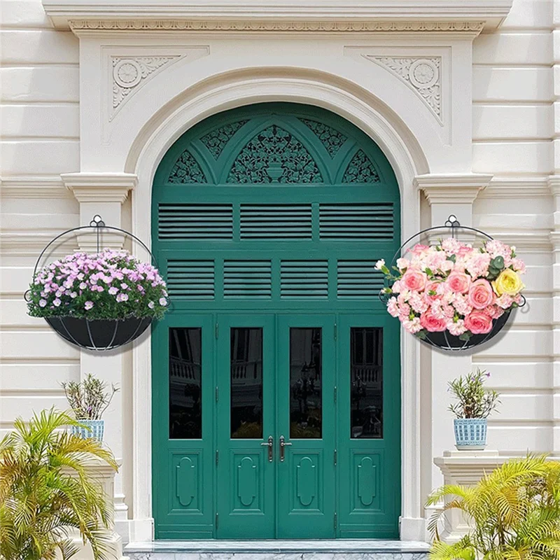 3PCS 16 Inch Half Round Planter Liners Fabric Plant Liners Half Circle Flower Basket Liners Parts Felt Liner