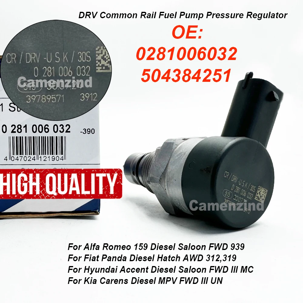 

0281006032 504384251 23280-33010 Common Rail Pressure Regulator Diesel DRV For Hyundai Accent i30 Matrix Sonata Tucson