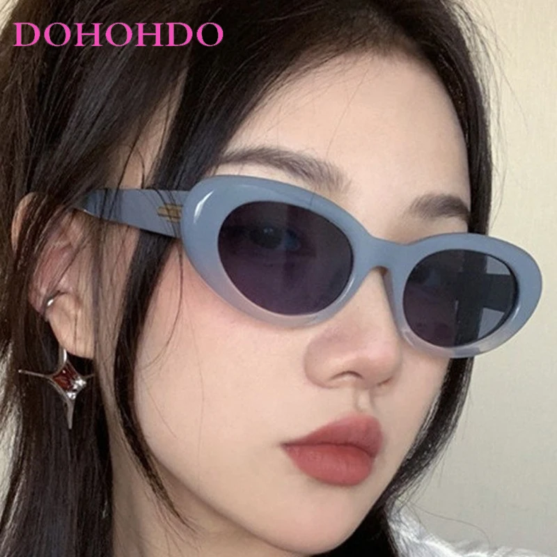 

Fashion Y2K Luxury Designer Small Oval Women Men Sunglasses Vintage Travel Eyeglasses Driving Shades Male UV400 Lentes De Sol