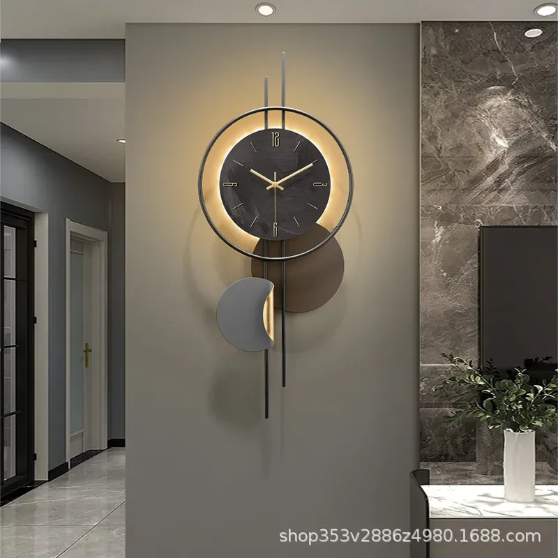 2026 New Internet Celebrity Wall Clock for Restaurant Modern Simple Living Room Home Bedroom Silent Hanging Wall Clock