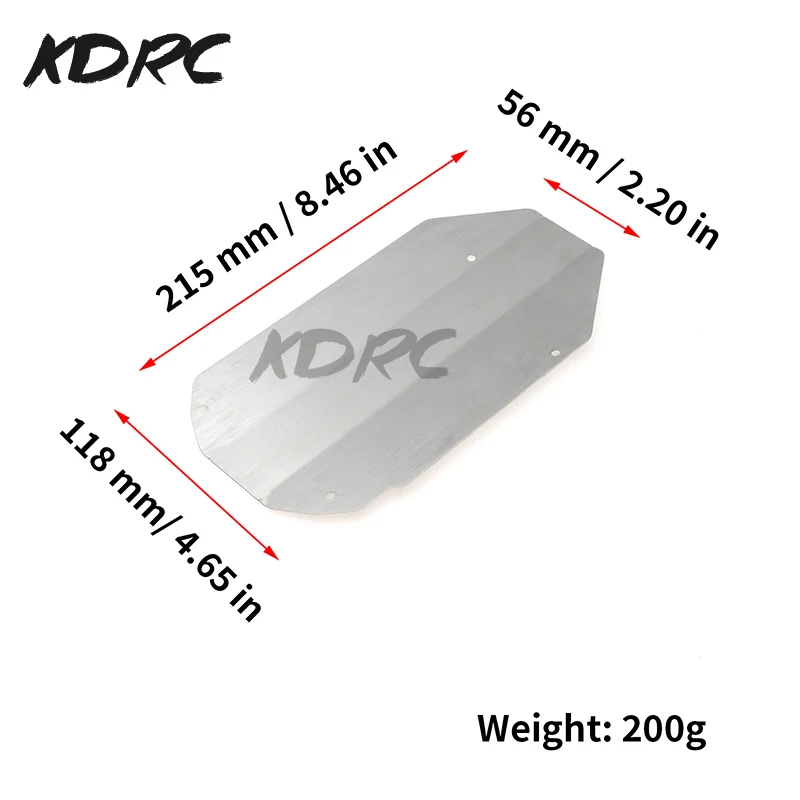 Tamiya TT02 RVS Chassis Armor Anti-Slip Plaat Voor Achter Bescherming voor 1/10 Schaal RC Auto